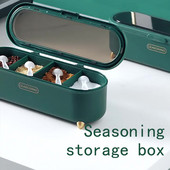 Suletud mitme võrega maitseainepurk piprapudel plastikust grill-köögividin soola mononaatriumglutamaadi säilituskarp