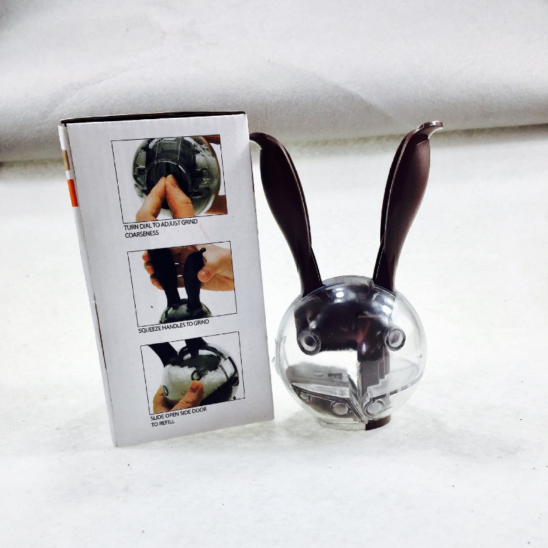 Rasnita manuala de piper negru Sticla de sticla Sticla de condiment Rasita cu miez ceramica Rasnita de sare grosiera