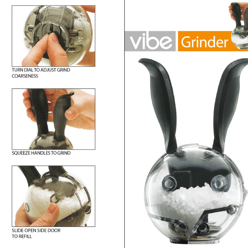 Rasnita manuala de piper negru Sticla de sticla Sticla de condiment Rasita cu miez ceramica Rasnita de sare grosiera