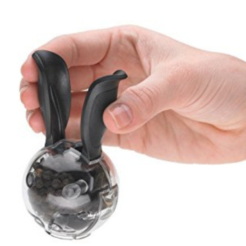 Rasnita manuala de piper negru Sticla de sticla Sticla de condiment Rasita cu miez ceramica Rasnita de sare grosiera