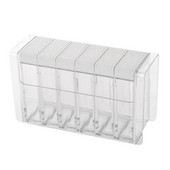 6 buc. Cutie de condimente din plastic transparent Dispenser de condimente Msg de sare Borcan de condimente Cutie de depozitare pentru condimente alb