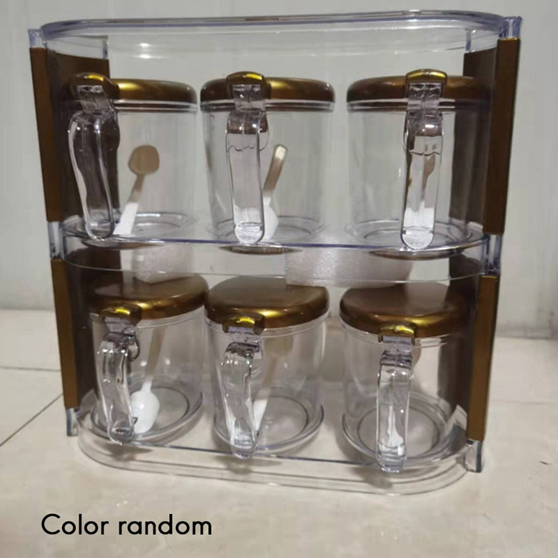 Accesorii de bucătărie Borcane de condimente Cutie de condimente Cutii pentru sticle de sare Recipient de depozitare pentru condimente Condimente Suport de depozitare pentru condimente