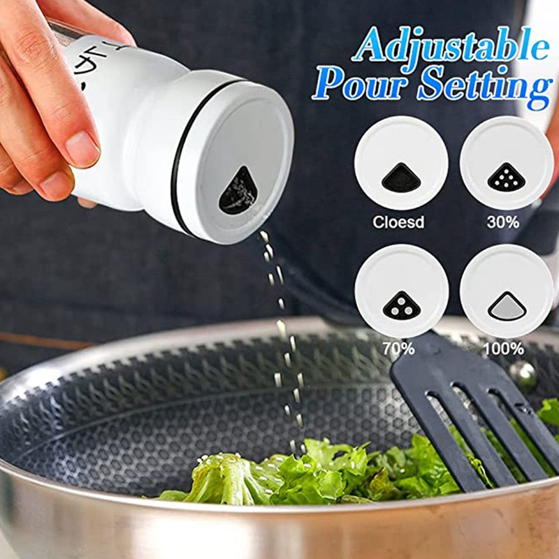 2 db fekete-fehér só- és borsszóró készlet, borsszóró ecsettel és tölcsérrel, parasztházi konyha dekoráció