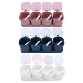 Κουτί 4 Grid Spices Box Πιπέρι Μπαχαρικό Αλάτι Οργανωτής καρυκευμάτων, Κουζίνα Cruet Μπουκάλι καρυκεύματα Δοχείο με κουτάλια