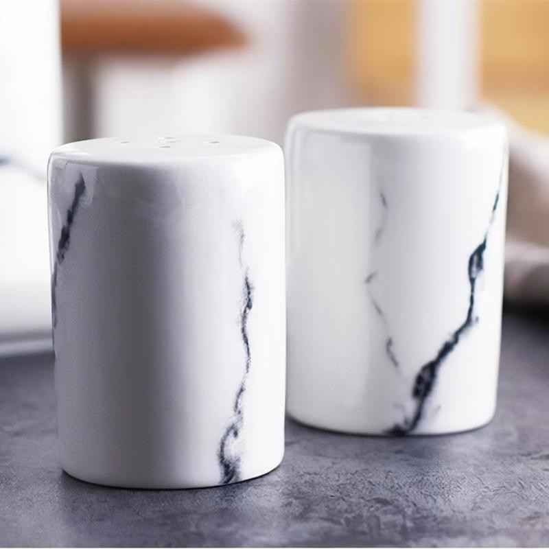 Stil european danez pește albastru, 3 găuri, 5 găuri, sticlă de condimente din ceramică, accesorii de bucătărie pentru acasă, piper, chimen, sticlă de condimente pentru grătar