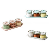 Kuhinjski set staklenki za začine s poklopcem Kutija za kućanstvo Kutija za pohranu Posuda za so i papar Posuda za staklenke za začine