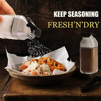Комплект шейкъри за сол и пипер от 4 опаковки - Стъклена солница със запечатан капак - Симпатичен дозатор за подправки за кухня или ресторант