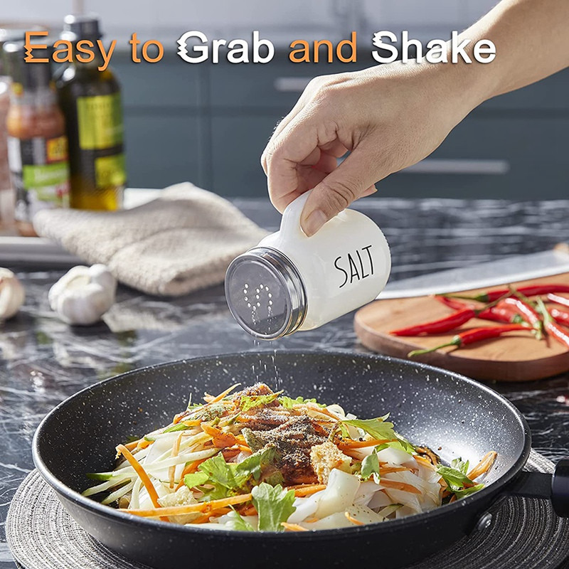 Set de sare și piper de la fermă, agitator drăguț de sare și piper de 4 oz, decor modern pentru bucătărie de fermă