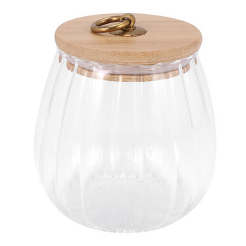 Запечатана прозрачна стъклена тенджера за подправки с капак, буркан за съхранение на чай, кутия за съхранение на сол и черен пипер, купа за захар Кухненски аксесоари