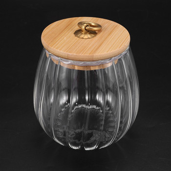 Запечатана прозрачна стъклена тенджера за подправки с капак, буркан за съхранение на чай, кутия за съхранение на сол и черен пипер, купа за захар Кухненски аксесоари