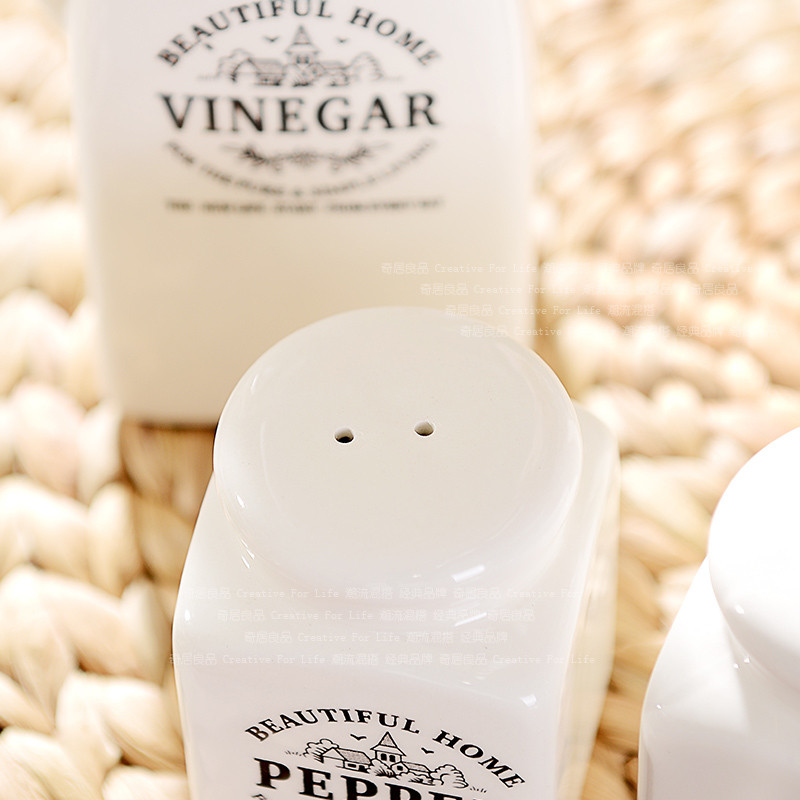 Sticla de condimente din ceramică în stil japonez Sticla vintage de ulei de oțet Recipient pentru alimente Cutie de depozitare condimente Borcane de bucătărie 1 set