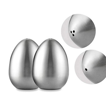 Нов шейкър за чушки от неръждаема стомана от 2 части, комплект солници във формата на яйце, кухненски инструмент