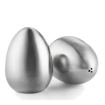 Нов шейкър за чушки от неръждаема стомана от 2 части, комплект солници във формата на яйце, кухненски инструмент