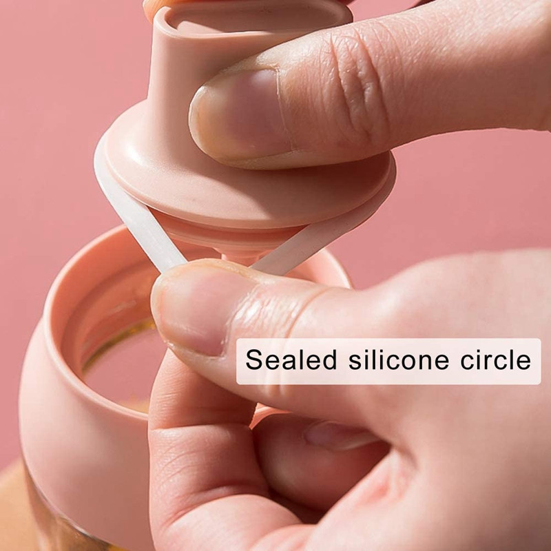 Set cutie de condimente 3 borcane de condimente sare zahăr oale de condimente din sticlă Recipient de depozitare cu lingură, sticlă de ulei