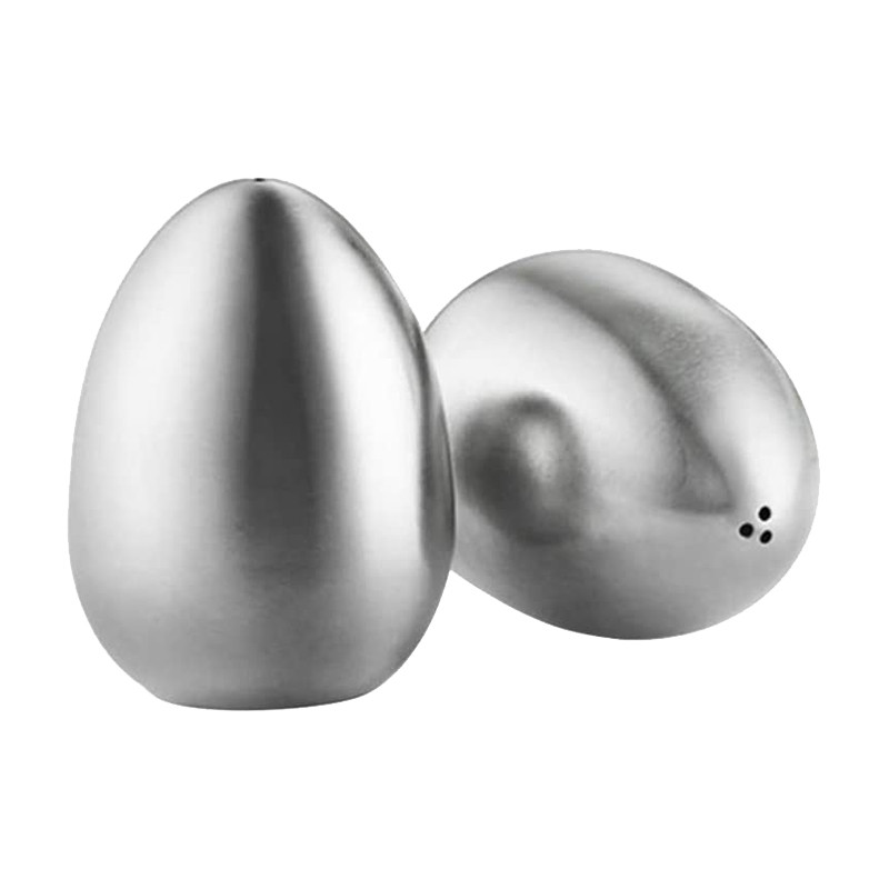 Promovare! 2 bucăți piper din oțel inoxidabil set de sare în formă de ou ustensil de bucătărie
