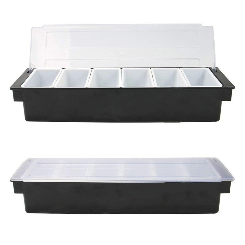 Karštas 6 skyrelių pagardų dozatorius, vaisius, garnyro padėklas, virtuvės prieskoniai, laikiklis, priedai, prieskonių dėžutė