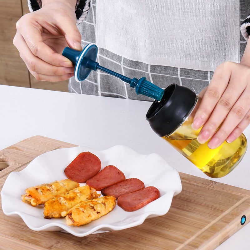 ÚJ Olajpalack Sószóró Nedvességálló fedél Kanál egy Fűszertartó Konyha Többcélú Fűszerdoboz Üveg Fűszeres üveg