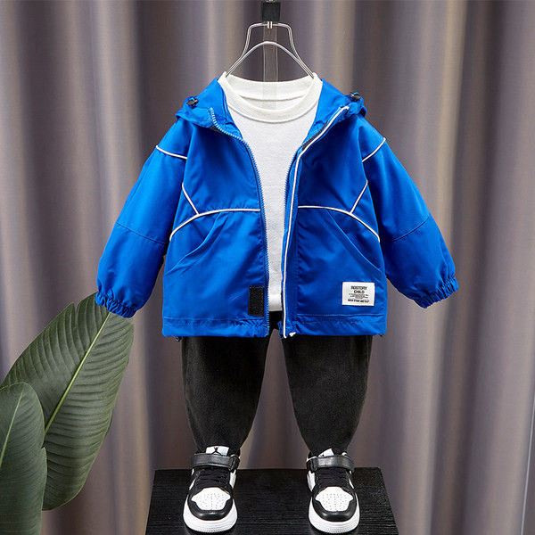 Gyerek alkalmi kapucnis kabát fiúknak