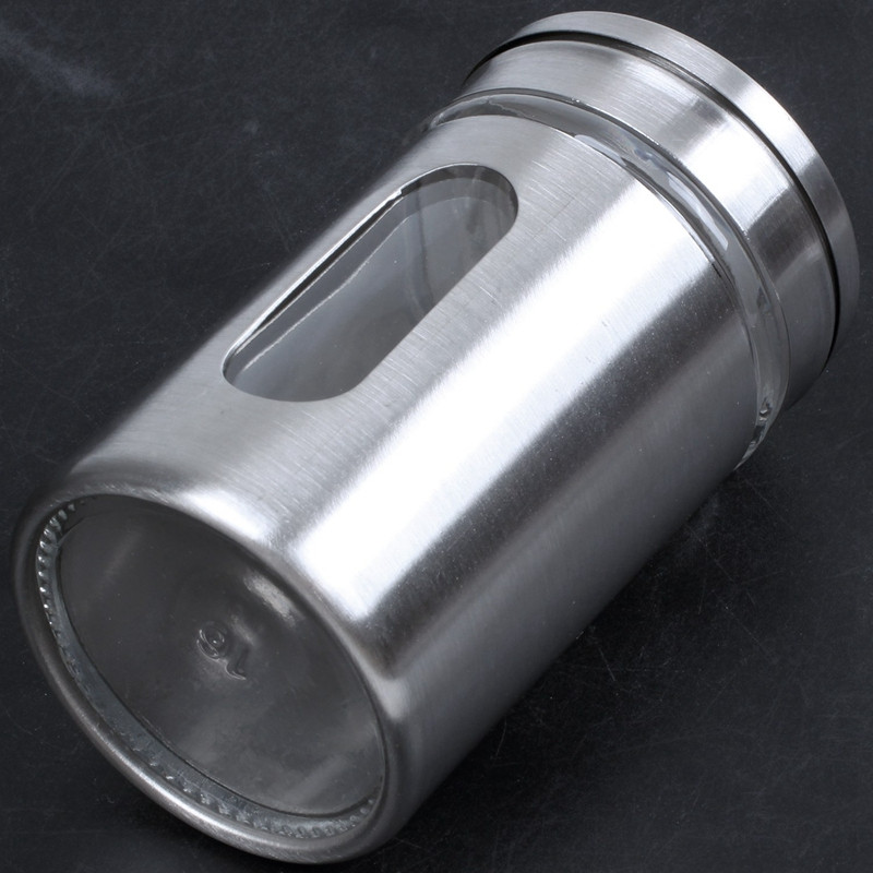 Oțel inoxidabil Ciurub de făină Cupă Zahăr Sare Piper Ierburi Borcane Sticla de depozitare pentru scobitoare