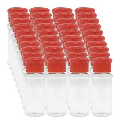 40Pcs/Set 100Ml začin Sol Papper Shakers Crvena staklenka za začine Limenka Papar Boca Začin za roštilj Maloprodaja alata za kuhinjske gadgete
