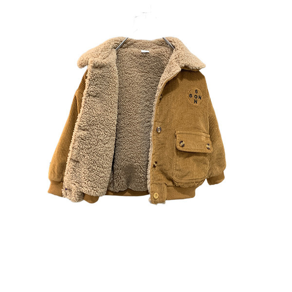 Geacă de iarnă pentru băieți cu căptușeală caldă și inscripționare