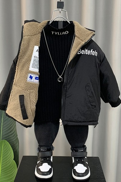 Geaca casual pentru copii cu captuseala din puf pentru baieti