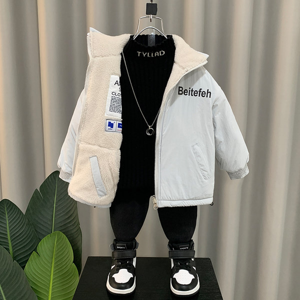 Geaca casual pentru copii cu captuseala din puf pentru baieti