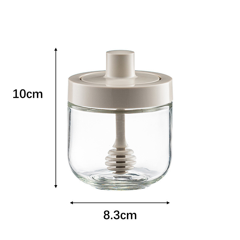 Borcane de sticlă pentru condimente Sticla de condimente de bucătărie cu capac de lingură Perie de ulei Miere Sos de soia Canistra Agitatoare de sare Piper Rezervor de depozitare