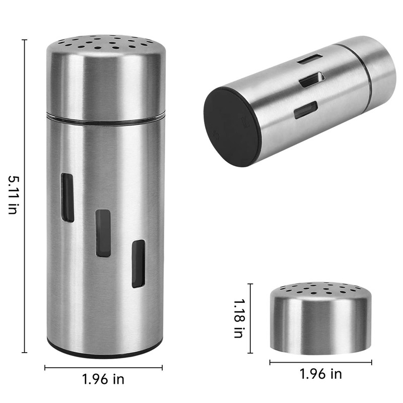 NHBR 2db só- és borsszóró rozsdamentes acél fűszerkeverő szitáló só cukor bors fahéj fűszerezéshez