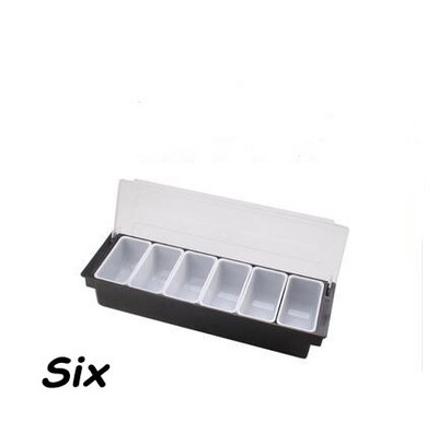 Konyha 3-6 rekeszes Fűszertartó Rúd Fűszerdoboz Tartó Rúd Italok Gyümölcs köret Koktél Lime Lemo