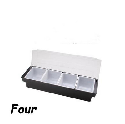 Konyha 3-6 rekeszes Fűszertartó Rúd Fűszerdoboz Tartó Rúd Italok Gyümölcs köret Koktél Lime Lemo