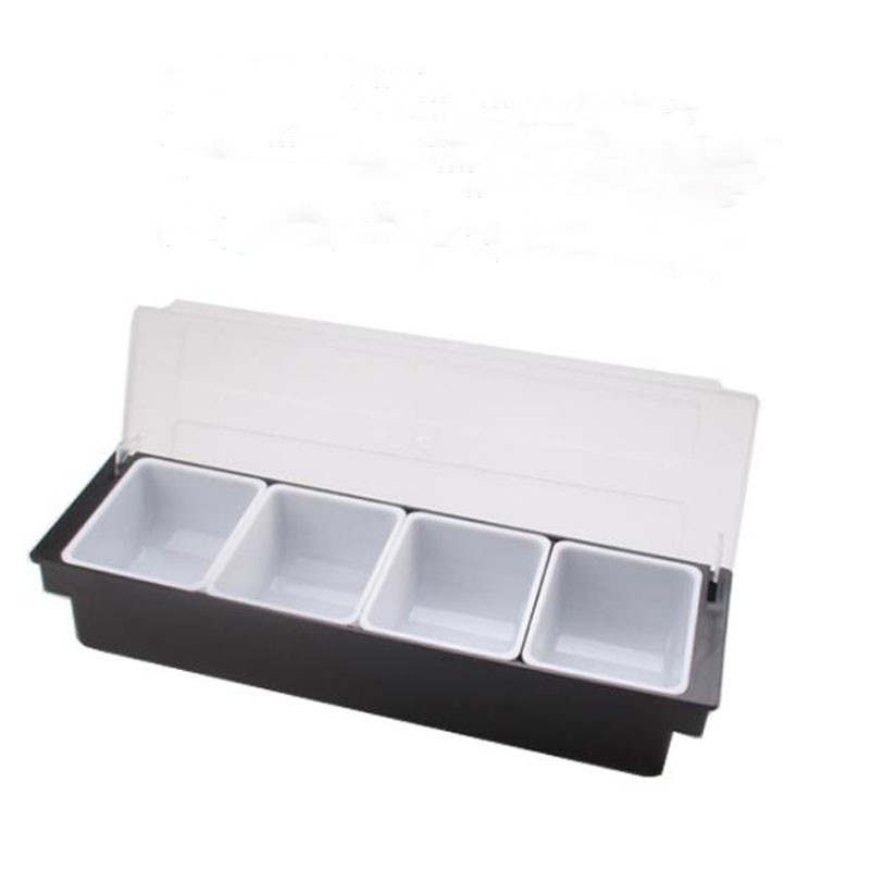 Konyha 3-6 rekeszes Fűszertartó Rúd Fűszerdoboz Tartó Rúd Italok Gyümölcs köret Koktél Lime Lemo