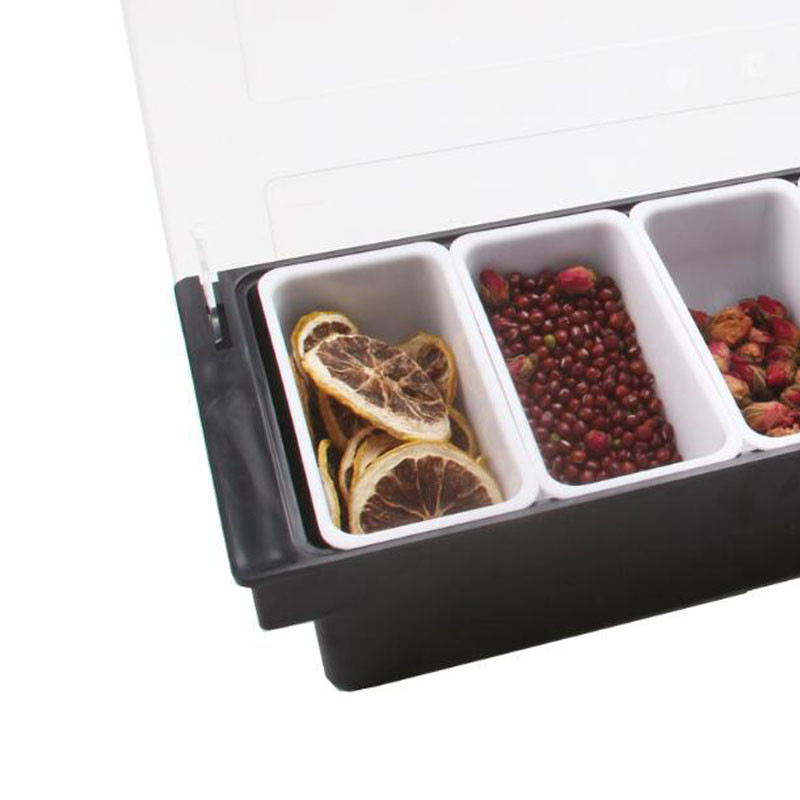 Konyha 3-6 rekeszes Fűszertartó Rúd Fűszerdoboz Tartó Rúd Italok Gyümölcs köret Koktél Lime Lemo