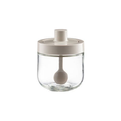 Stiklinės prieskonių dėžutės šaukšto dangtelis Integruotas prieskonių indelio derinys prieskonių indelis Virtuvės reikmenys Druskos plaktuvas aliejaus buteliuko prieskonių įrankis