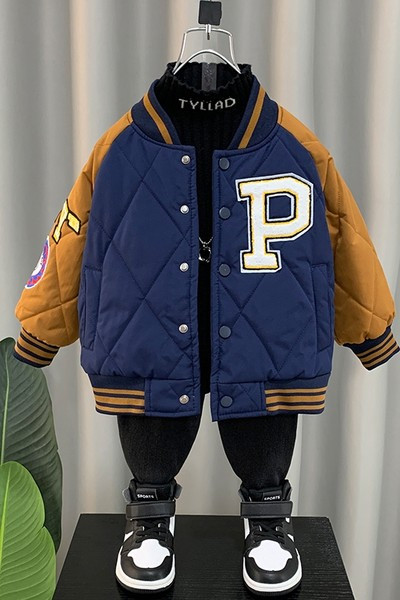 Geaca de toamna copii pentru baieti cu broderie