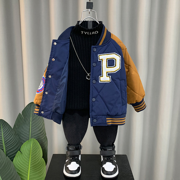 Geaca de toamna copii pentru baieti cu broderie