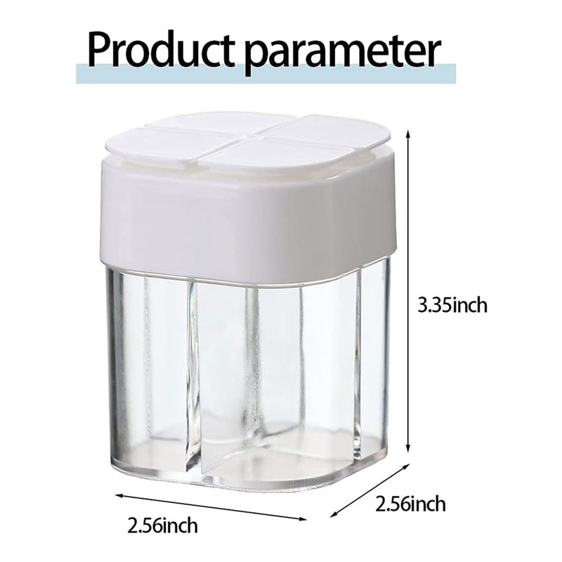 2 vnt prieskonių indeliai, 4 tinkliniai prieskonių stiklainiai, virtuvės piknikas ant grotelių restoranas Kelioninė druskos dėžutė, salotų kepsnių kepsninė ir tt