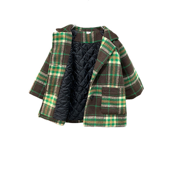 Palton in carouri de toamna pentru baieti