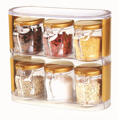 Konyhai kellékek Fűszertartó tégely Fűszerdoboz Sópalack doboz Fűszertároló Tartály Fűszerek Fűszertároló állvány