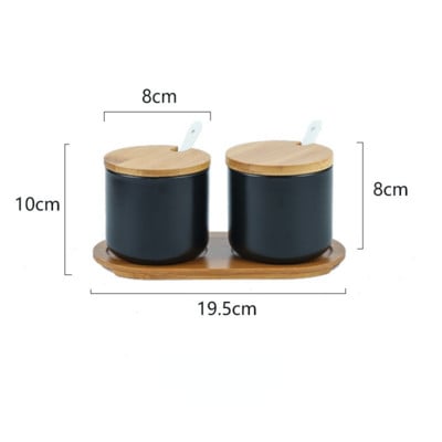 Virtuvinis prieskonių puodų rinkinys prieskonių buteliukas prieskonių dėžutė keraminis prieskonių puodas druskos purtyklė buitinė prieskonių dėžutė prieskonių dėžutė