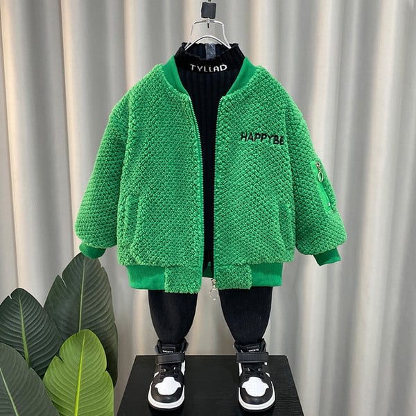 Palton de toamna-primavara pentru baieti cu efect 3D