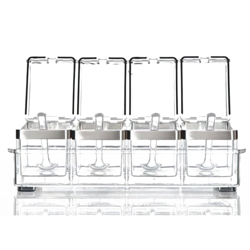 οργανωτής κουζίνας και δοχείο αποθήκευσης Ακρυλικό κουτί καρυκευμάτων Σετ βάζων μπαχαρικών Condiment Cruet Bottle Προμήθειες κουζίνας