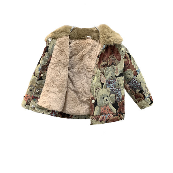 Dječji kaput s vezom i puhom postavom