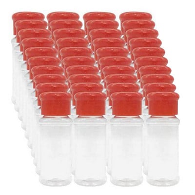 40Pcs/Set 100Ml začini Sol Papar Shakers Crvena staklenka za začine Limenka Papar Boca Začin za roštilj Kuhinjski alat