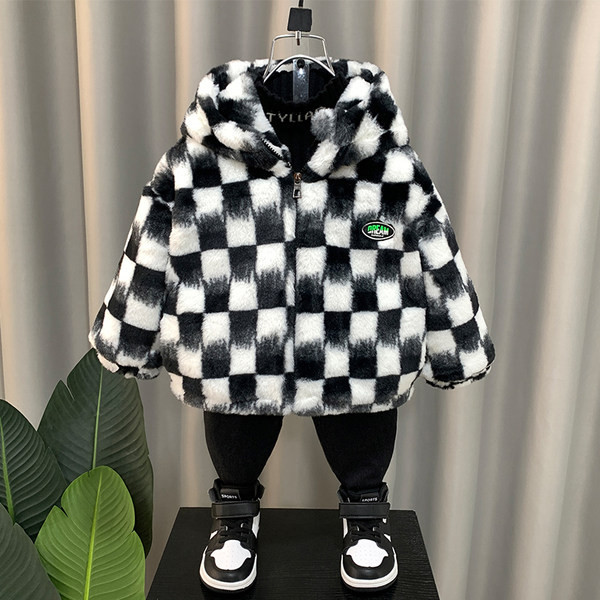 Vaikiška striukė su gobtuvu berniukui