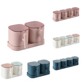 Cutie de condimente Piper Condimente Shaker Sare Organizator Condimente Bucătărie Piliță Condiment Sticle Borcane Recipient cu linguri