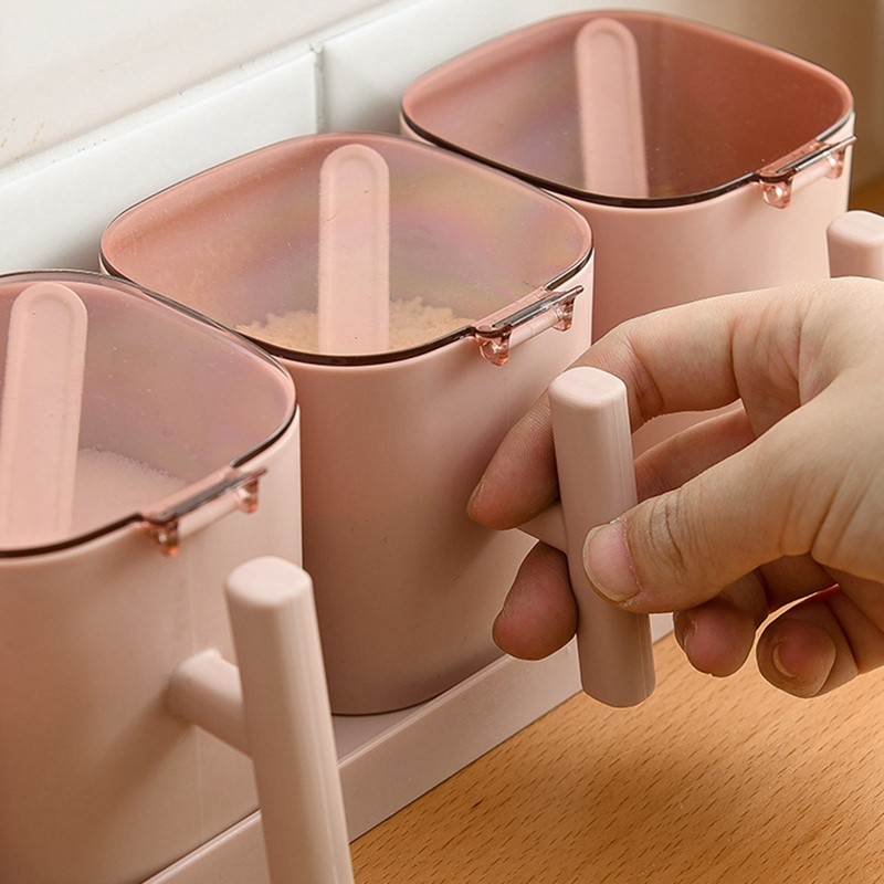 Cutie de condimente Piper Condimente Shaker Sare Organizator Condimente Bucătărie Piliță Condiment Sticle Borcane Recipient cu linguri