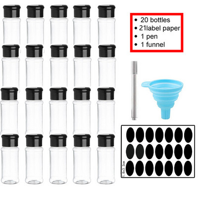 5/10/15/20 buc Borcane pentru condimente Agitator de sare și piper Borcan de condimente Organizator de condimente din plastic Gratar Condiment Instrument de bucătărie