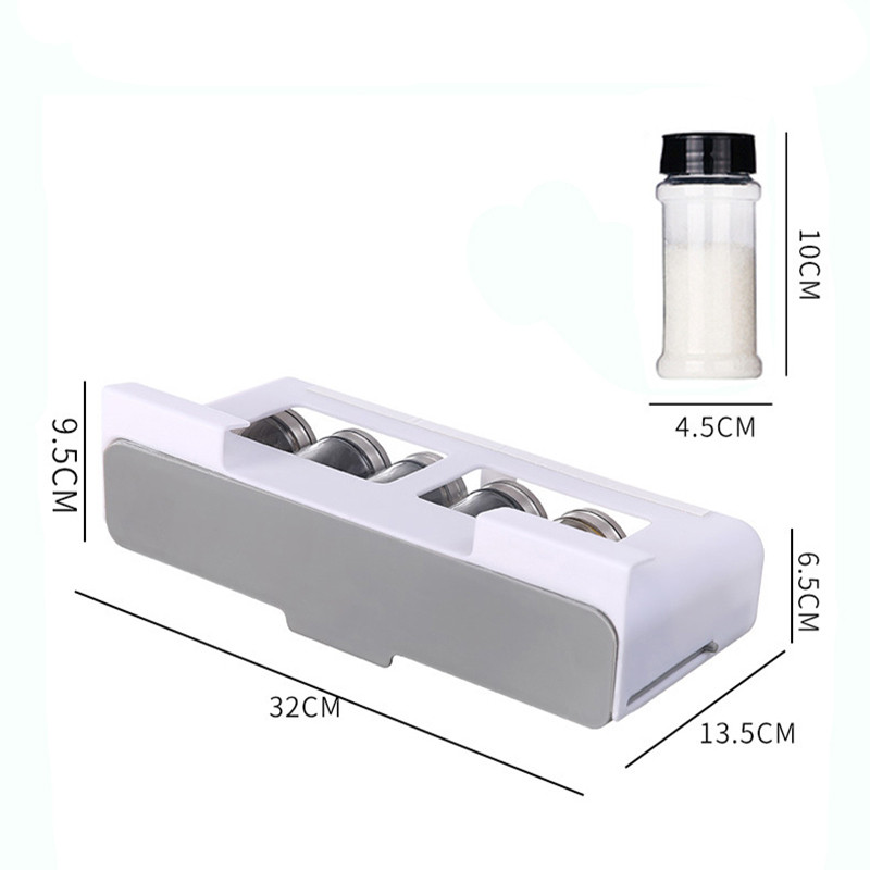 Virtuvės lipni prieskonių laikymo lentynėlė Prieskonių butelių laikymo lentyna po stalčiumi Paslėpta virtuvės reikmenų saugykla