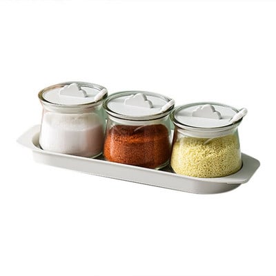 Novi kuhinjski set staklenki za začine s poklopcem Kutija za pohranu u domaćinstvu Posuda za staklenke za so i papar